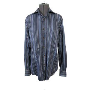 ETRO men's Italian‎ pin striped button front business casual shirt 40